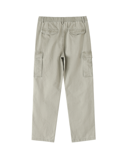 Cotton Elastic-Waist Cargo Pants