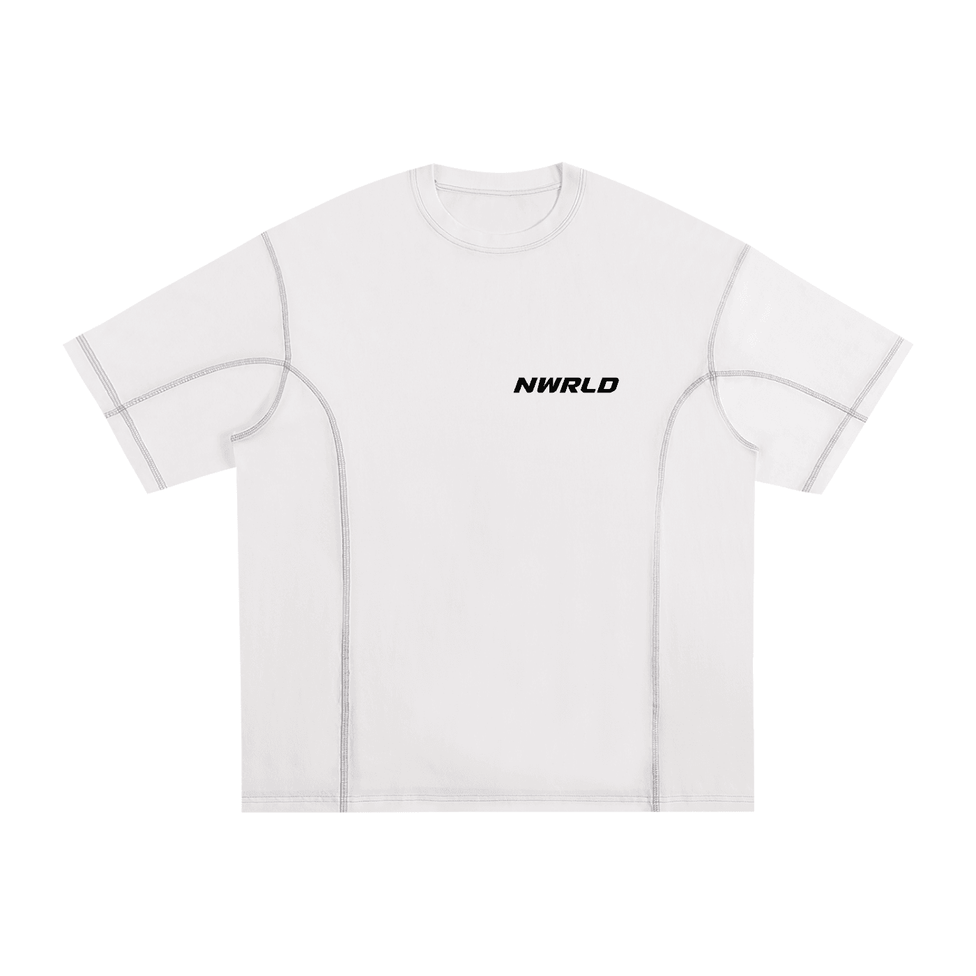 NWRLD ESSENTIALS / Streetwear Contrast-Stitched Cotton T-Shirt - NWRLD CLOTHING