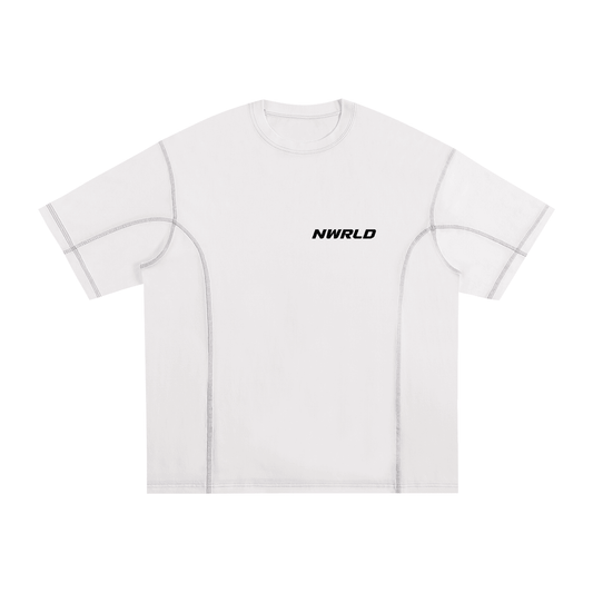 NWRLD ESSENTIALS / Streetwear Contrast-Stitched Cotton T-Shirt - NWRLD CLOTHING