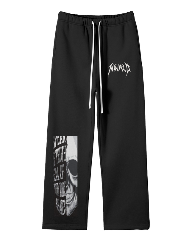 Unisex Solid Color Fleece Straight Leg Pants