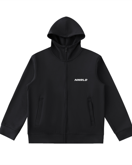 NWRLD 002 Heavyweight High Neck Zip-Up Hoodie