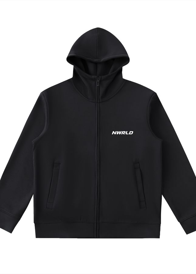 NWRLD 002 Heavyweight High Neck Zip-Up Hoodie