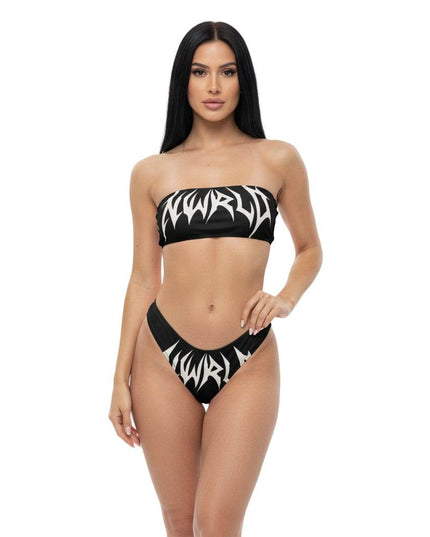 DARK MODE x METAL MANIA / Recycled bandeau bikini - NWRLD CLOTHING