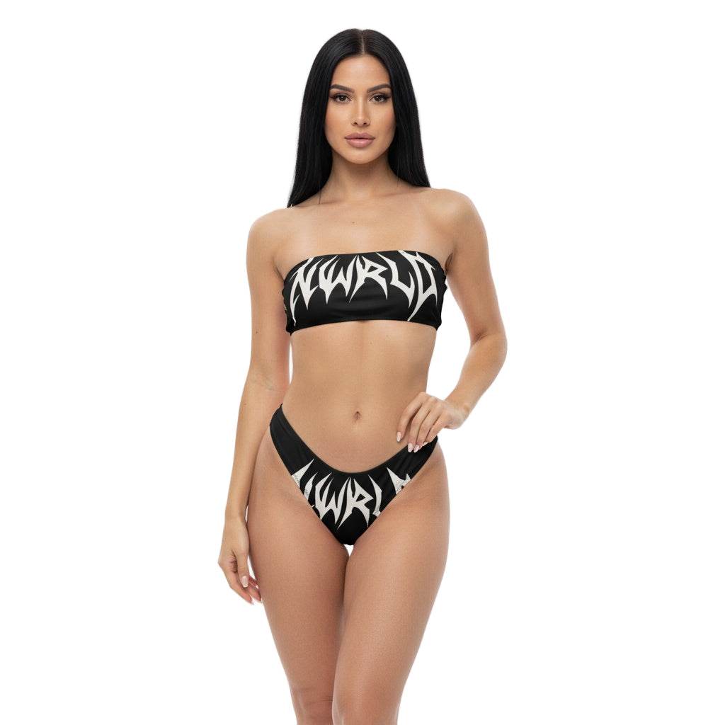 DARK MODE x METAL MANIA / Recycled bandeau bikini - NWRLD CLOTHING