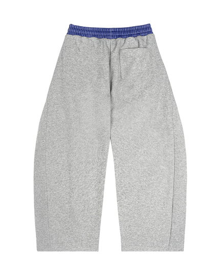 NWRLD 003 / Plaid Waistband Barrel Sweatpants