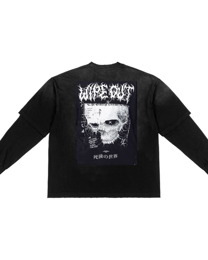 Sunfade Hand-Frayed Faux Two-Piece T-Shirt