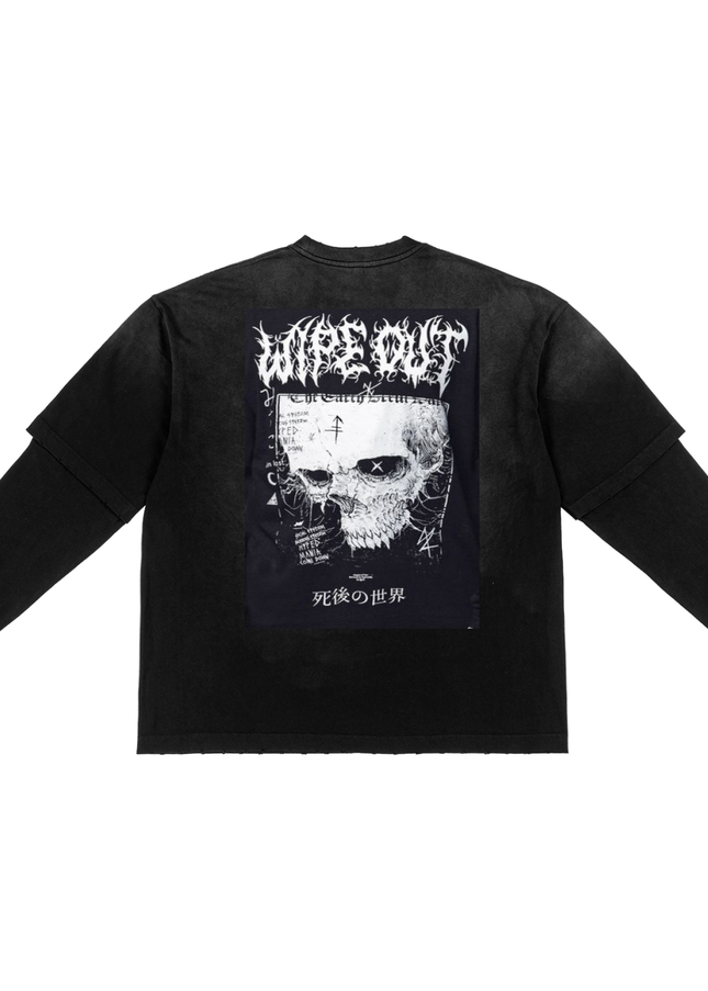 Sunfade Hand-Frayed Faux Two-Piece T-Shirt