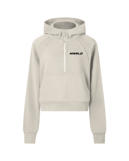 Cropped Half-Zip Hoodie
