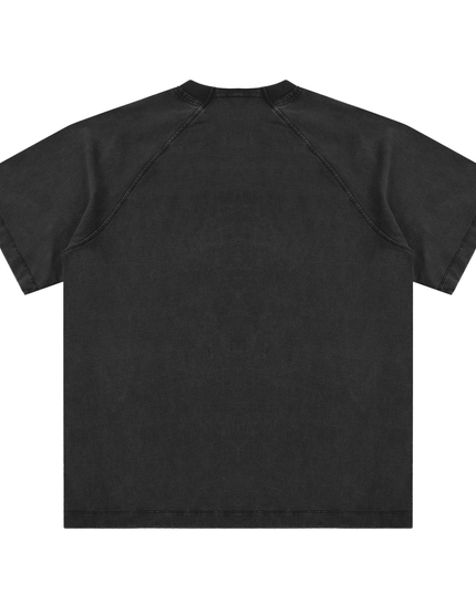 Vintage Washed Raglan Cotton T-Shirt