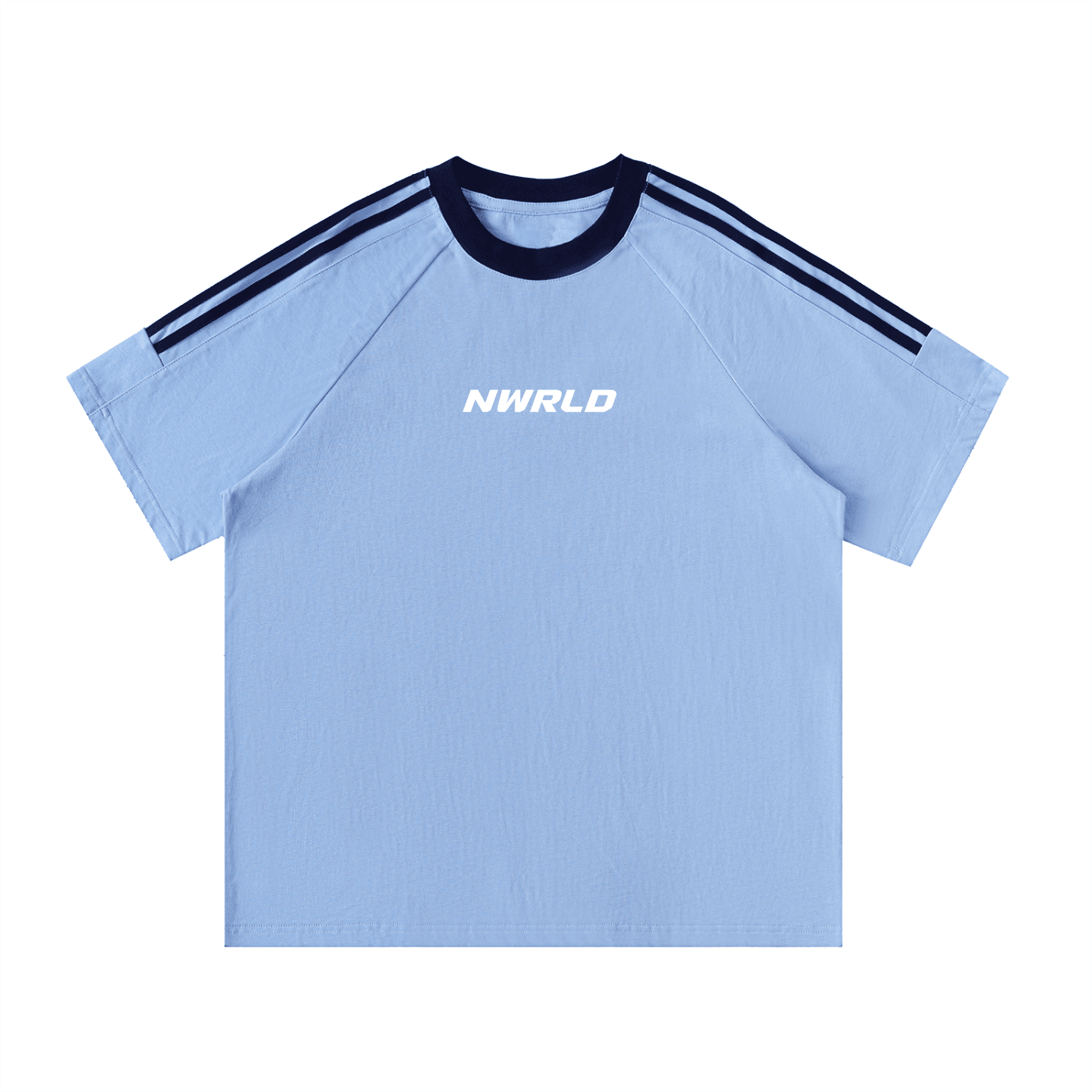 NWRLD ESSENTIALS / Contrast Tape Crewneck T-Shirt - NWRLD CLOTHING