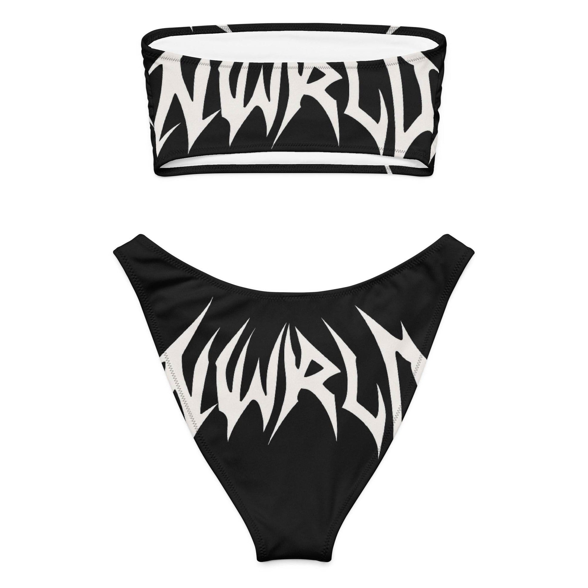 DARK MODE x METAL MANIA / Recycled bandeau bikini - NWRLD CLOTHING