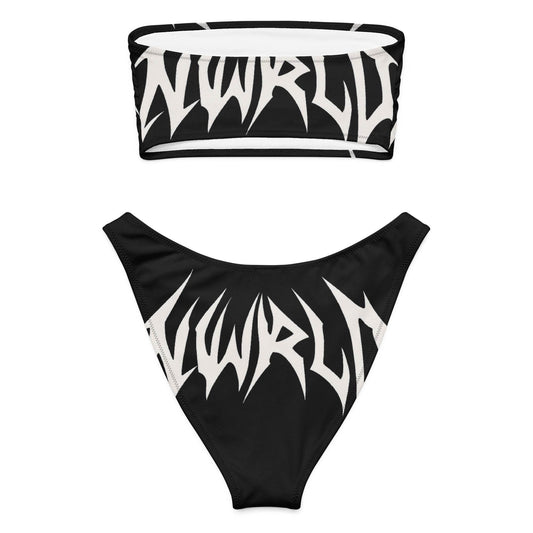 DARK MODE x METAL MANIA / Recycled bandeau bikini - NWRLD CLOTHING