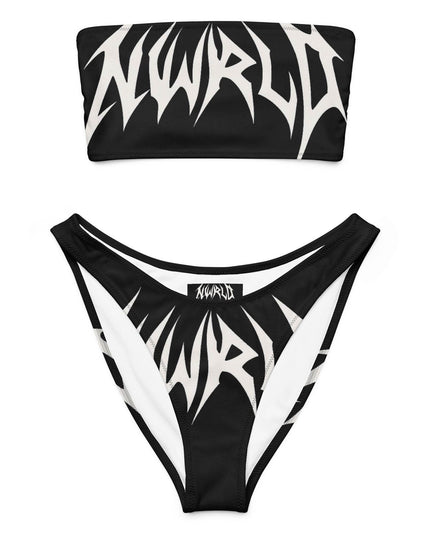 DARK MODE x METAL MANIA / Recycled bandeau bikini - NWRLD CLOTHING