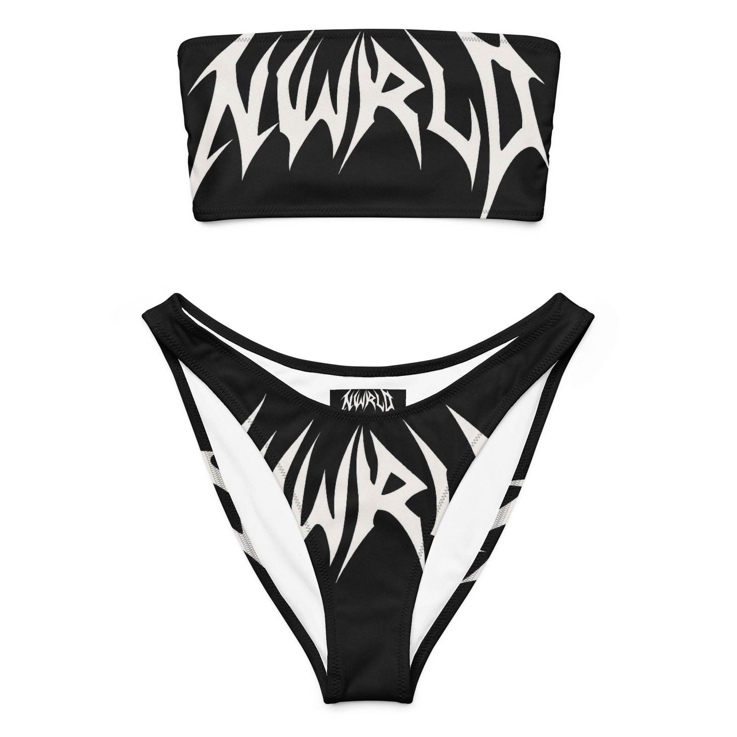 DARK MODE x METAL MANIA / Recycled bandeau bikini - NWRLD CLOTHING