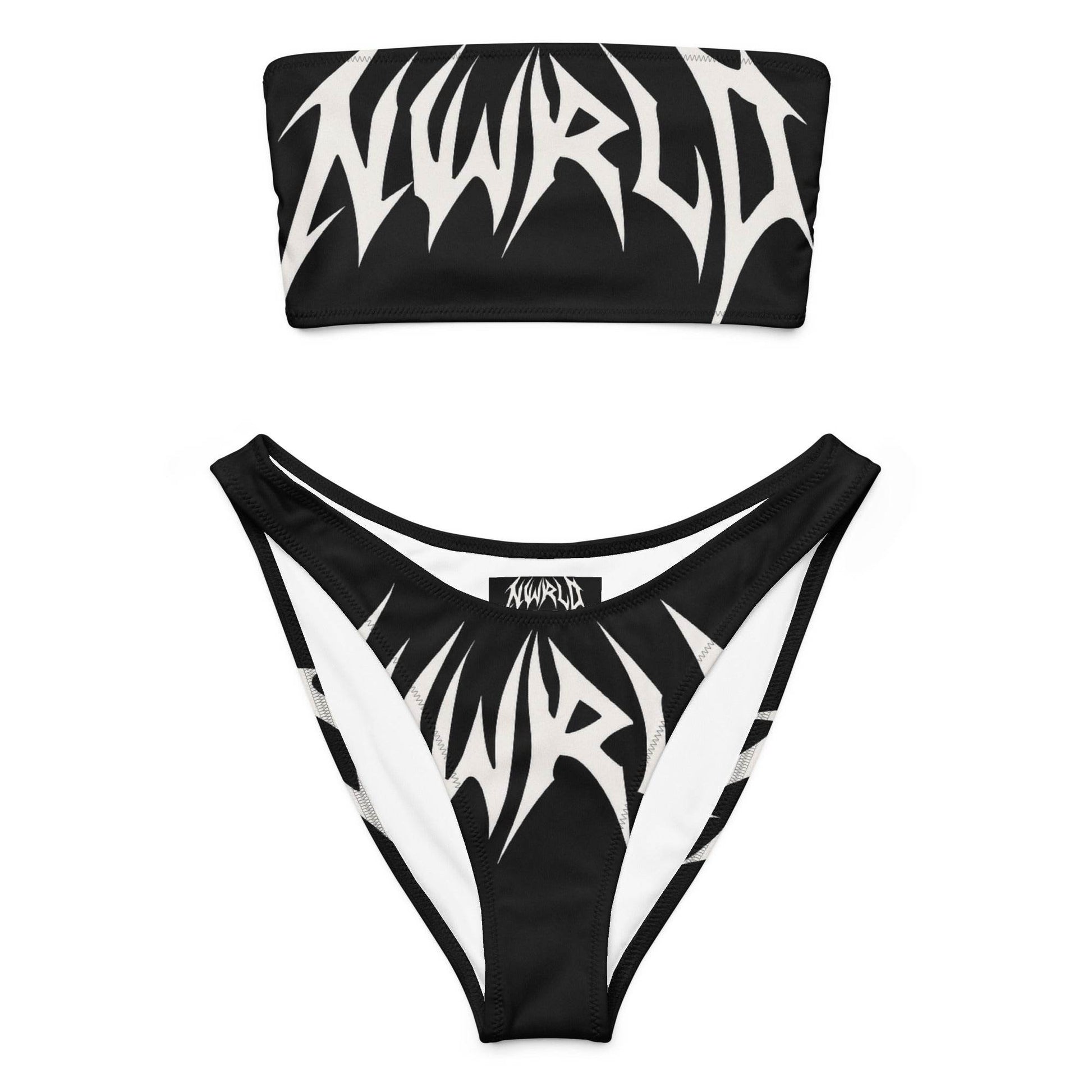 DARK MODE x METAL MANIA / Recycled bandeau bikini - NWRLD CLOTHING