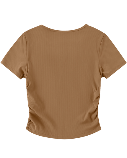 Ruched Bodycon Crop Top