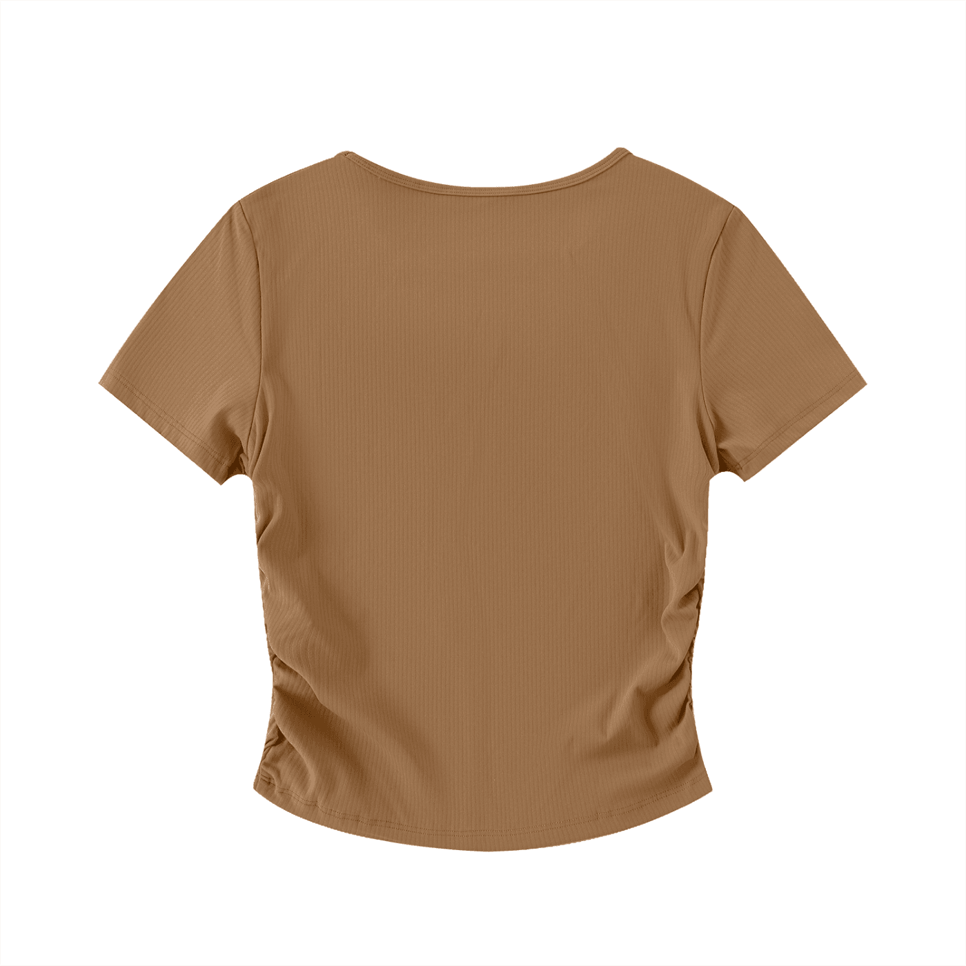 NWRLD ESSENTIALS / Ruched Bodycon Crop Top - NWRLD CLOTHING