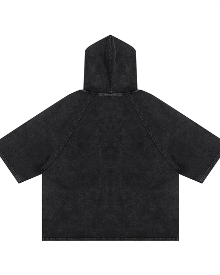 Snow Washed Hooded Boxy T-Shirt