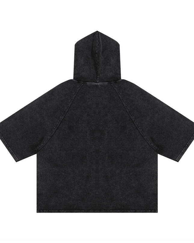 Snow Washed Hooded Boxy T-Shirt