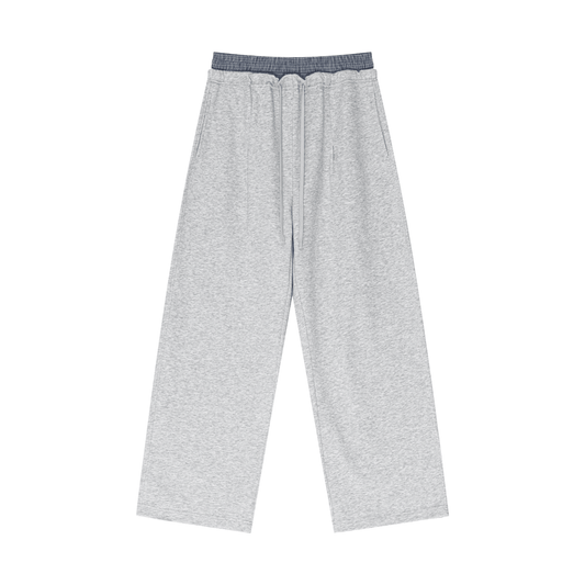 NWRLD ESSENTIALS / Plaid Contrast Waist Pants - NWRLD CLOTHING