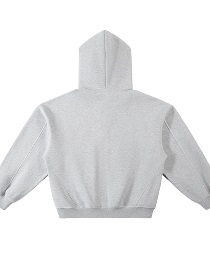 NWRLD 003 | Contrast-Stitched Boxy Fleece Hoodie