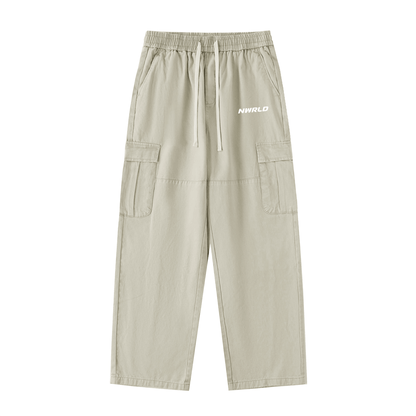 NWRLD ESSENTIALS / Drawstring Straight-Leg Cargo Pants - NWRLD CLOTHING