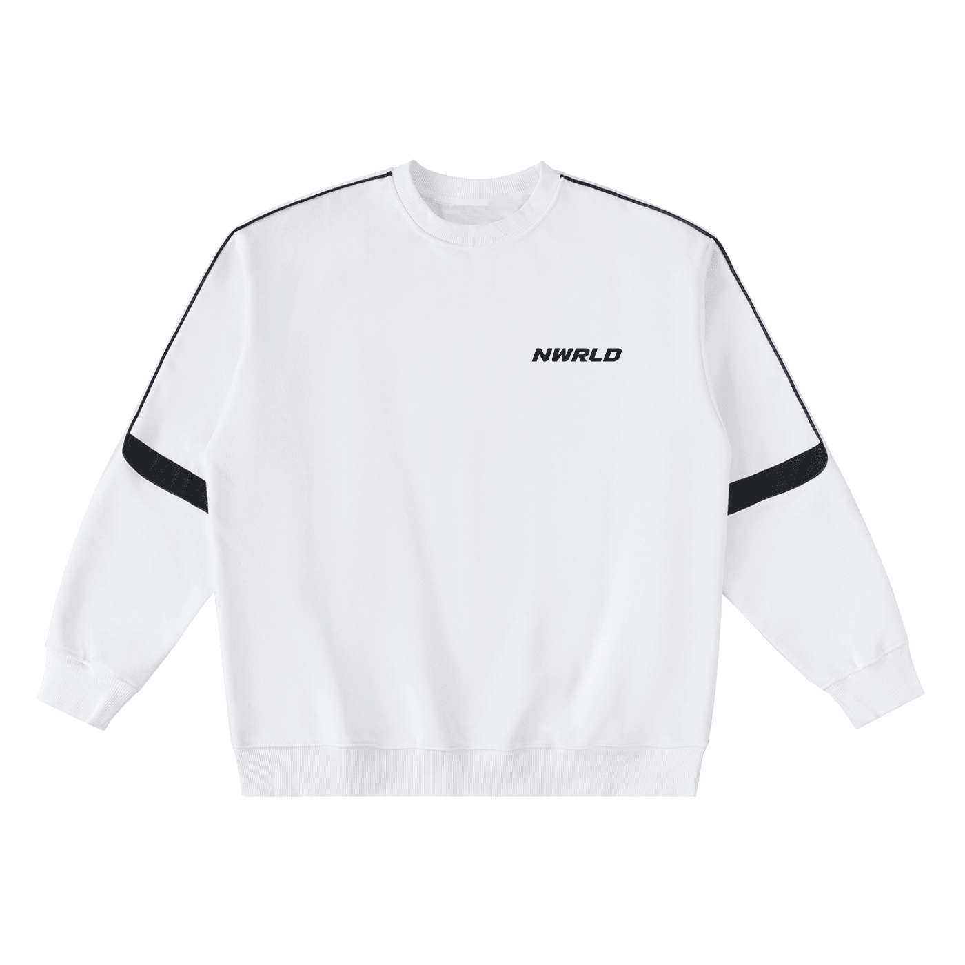 NWRLD ESSENTIALS / Oversized Crewneck Taped Sweatshirt - NWRLD CLOTHING