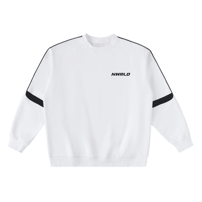 NWRLD ESSENTIALS / Oversized Crewneck Taped Sweatshirt - NWRLD CLOTHING