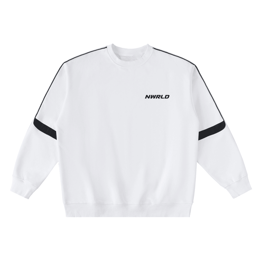 NWRLD ESSENTIALS / Oversized Crewneck Taped Sweatshirt - NWRLD CLOTHING