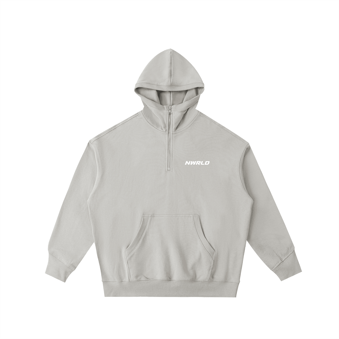 NWRLD ESSENTIALS / Big Hood Half-Zip Hoodie - NWRLD CLOTHING