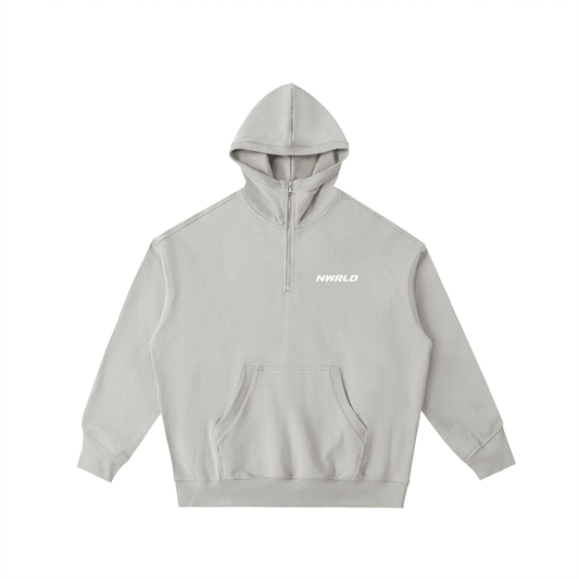 NWRLD ESSENTIALS / Big Hood Half-Zip Hoodie - NWRLD CLOTHING