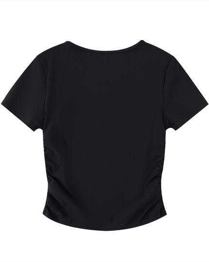 Ruched Bodycon Crop Top