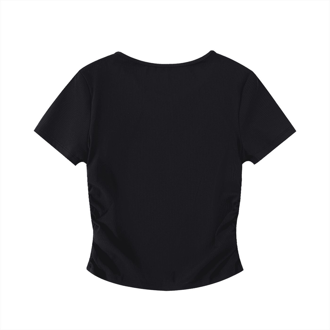 NWRLD ESSENTIALS / Ruched Bodycon Crop Top - NWRLD CLOTHING