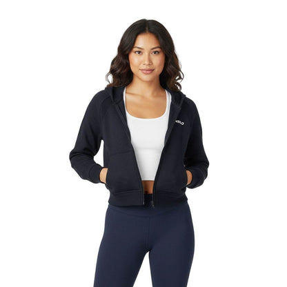 NWRLD ESSENTIALS / Cropped Zip-Through Hoodie - NWRLD CLOTHING