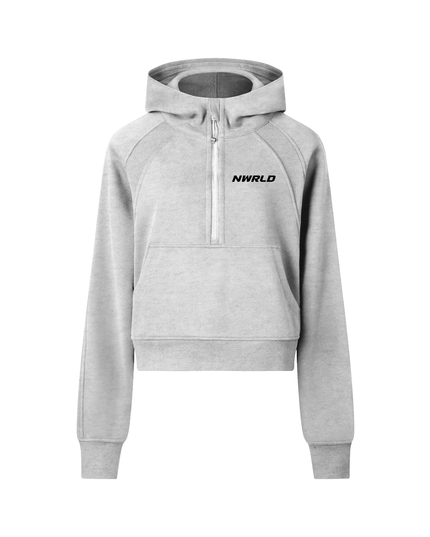 Cropped Half-Zip Hoodie