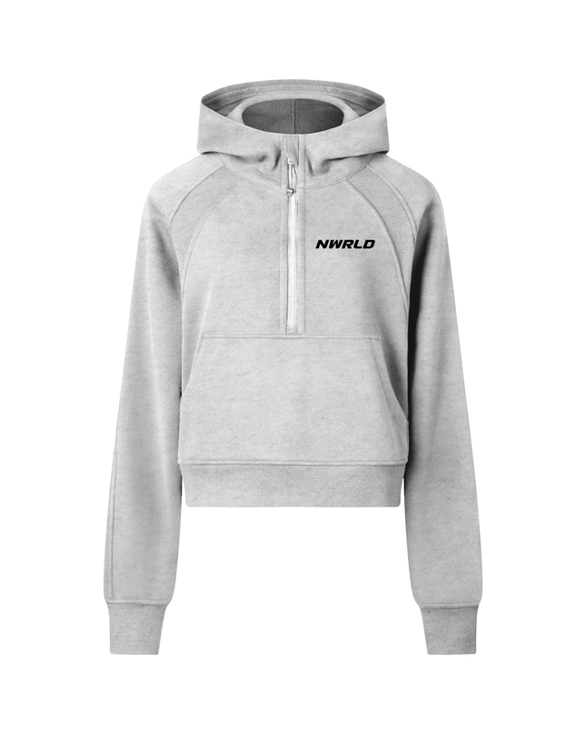Cropped Half-Zip Hoodie