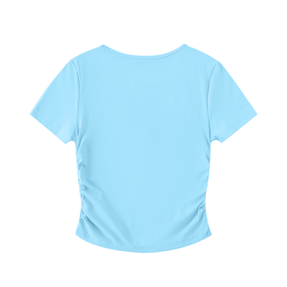 NWRLD ESSENTIALS / Ruched Bodycon Crop Top - NWRLD CLOTHING