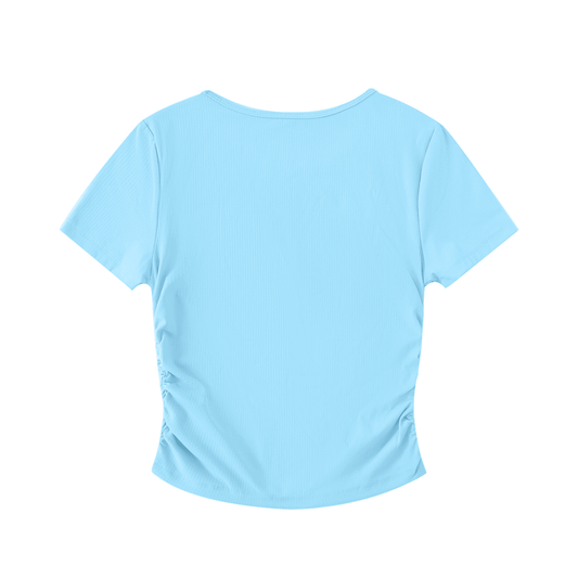 NWRLD ESSENTIALS / Ruched Bodycon Crop Top - NWRLD CLOTHING