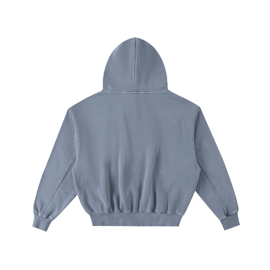 NWRLD CLEAN / Frayed Enzyme Washed Hoodie - NWRLD CLOTHING