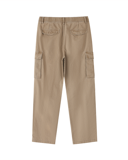 Cotton Elastic-Waist Cargo Pants