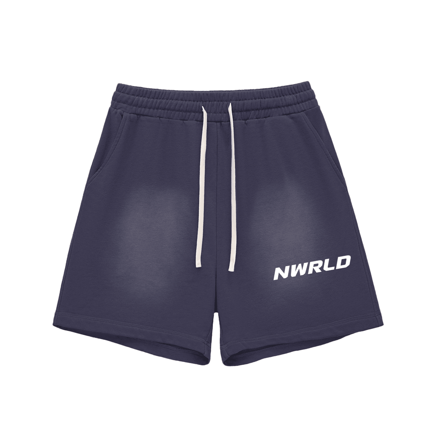 NWRLD ESSENTIALS / Sun Fade Raw Edge Shorts - NWRLD CLOTHING