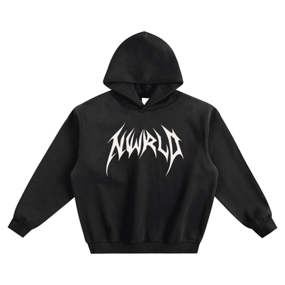 DARK MODE x METAL MANIA / Fleeced Boxy Hoodie - NWRLD CLOTHING
