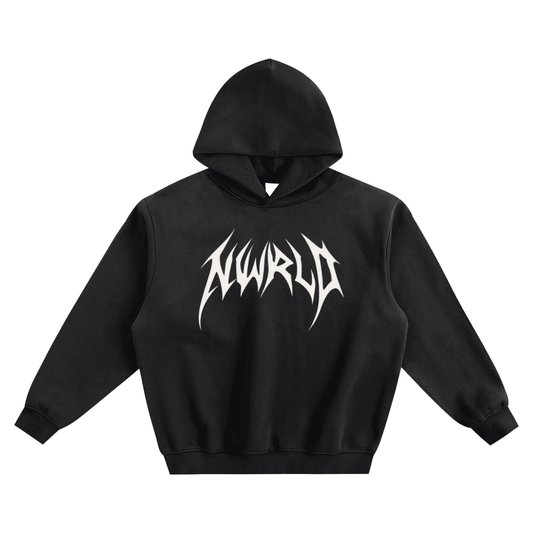 DARK MODE x METAL MANIA / Fleeced Boxy Hoodie - NWRLD CLOTHING