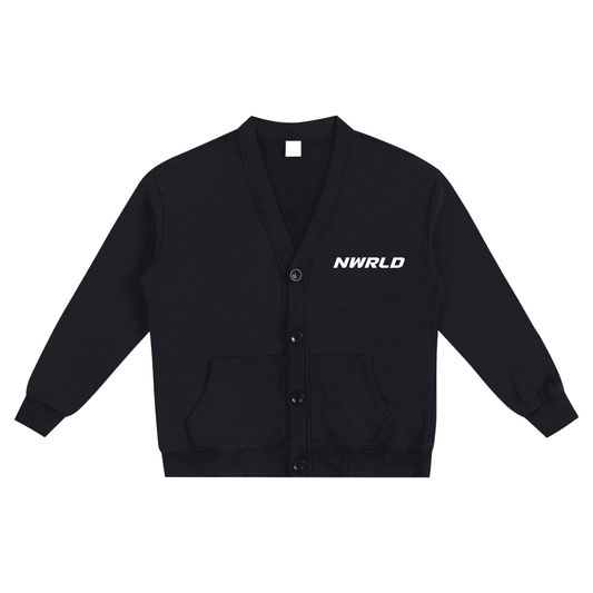 NWRLD ESSENTIALS / Snow Washed Sweat Cardigan - NWRLD CLOTHING