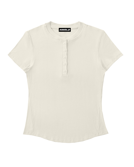 Modal Bodycon Henley Shirt