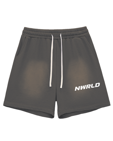 Sun Fade Raw Edge Cotton Shorts