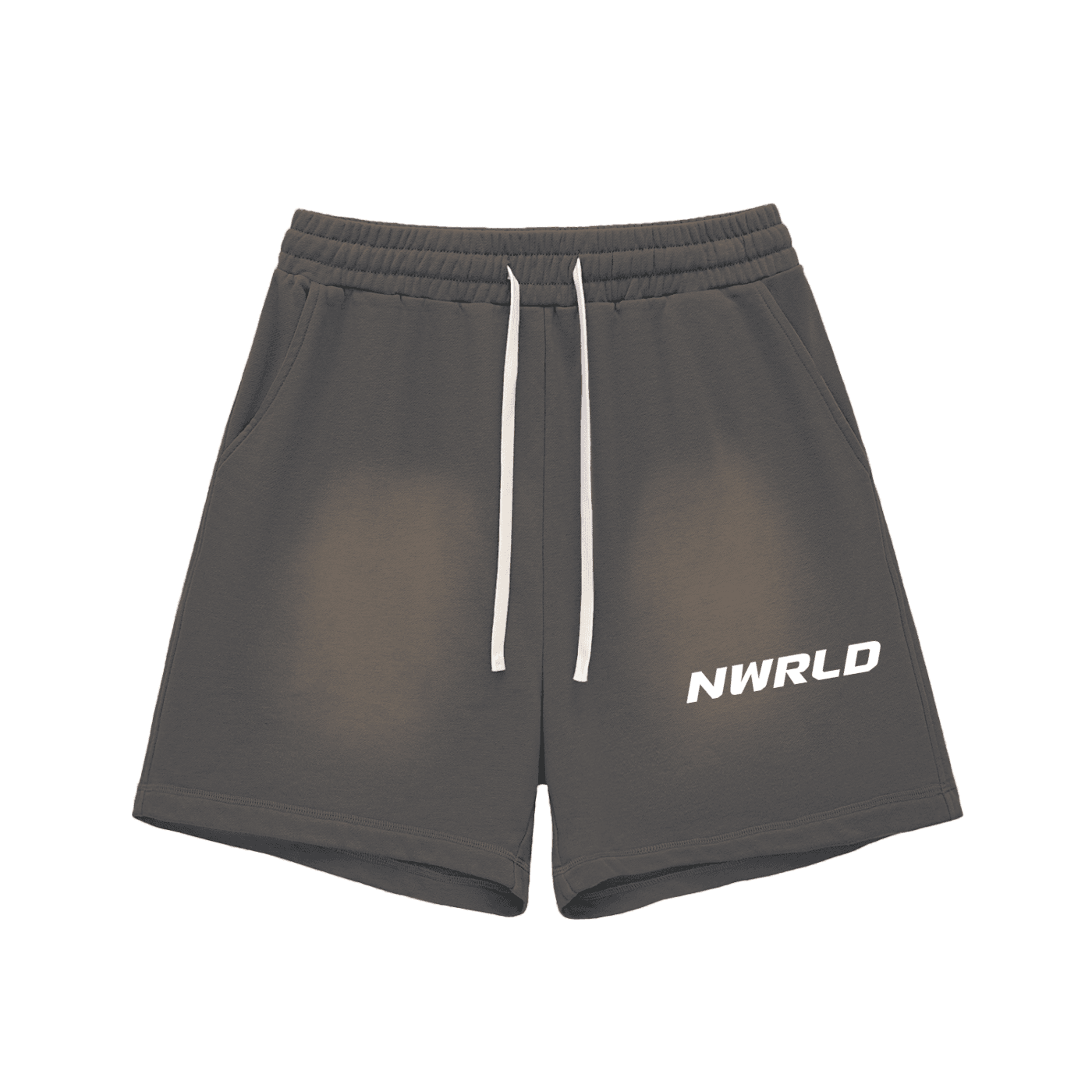 NWRLD ESSENTIALS / Sun Fade Raw Edge Shorts - NWRLD CLOTHING