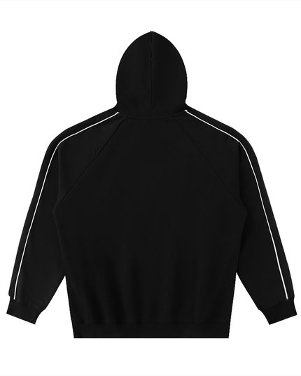 Contrast Piping Raglan Hoodie