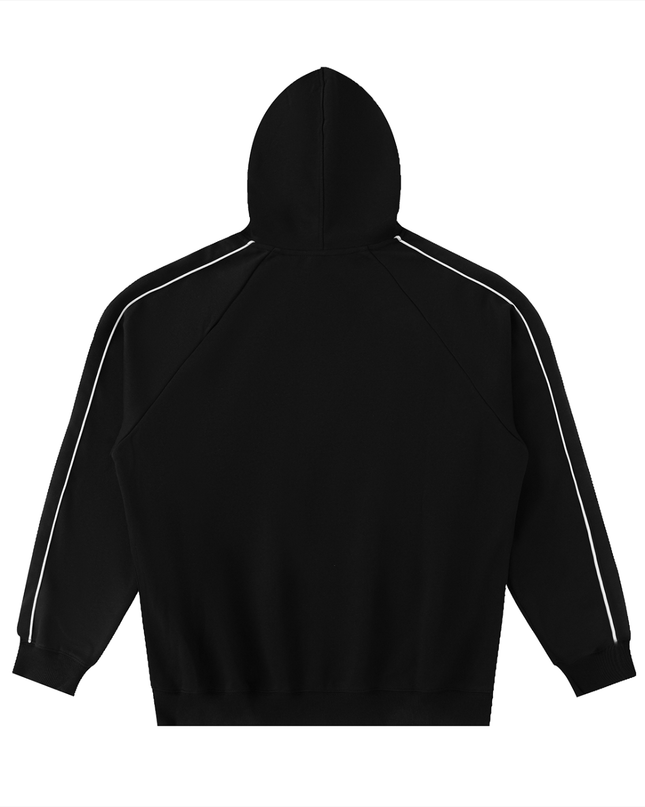 Contrast Piping Raglan Hoodie