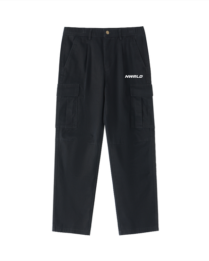 Cotton Elastic-Waist Cargo Pants